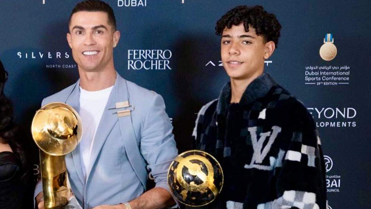 Cristiano Ronaldo emocionado com estreia de Cristianinho na seleção: “Orgulho em ti, filho!”